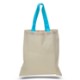 Economical Cotton Tote Bag with Colored Handles