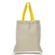 Economical Cotton Tote Bag with Colored Handles