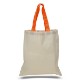 Economical Cotton Tote Bag with Colored Handles