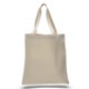 Zippered Natural Promotional Tote Bag