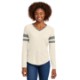 Sport-Tek® Halftime Cotton/Poly Stripe Long Sleeve V-Neck Ladies' Tee