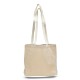 Large Natural Canvas Messenger Bag with Bottom Gusset