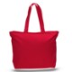 Colored Cotton Zipper Tote Bag