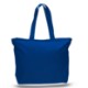 Colored Cotton Zipper Tote Bag