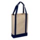 Colored Canvas Two Tone Deluxe Tote Bag