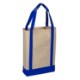 Colored Canvas Two Tone Deluxe Tote Bag