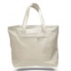 Zipper Natural Cotton Tote Bag