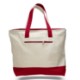 Zipper Cotton Colored Tote Bag