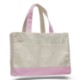 Classy Colored Tote Bag with Contrasting Handles and Trim