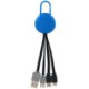 Colorful Clip Dual Input 3 in 1 Charging Cable