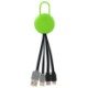 Colorful Clip Dual Input 3 in 1 Charging Cable