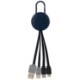 Colorful Clip Dual Input 3 in 1 Charging Cable