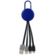 Colorful Clip Dual Input 3 in 1 Charging Cable