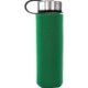 Metal Lanyard Lid Frosted Glass Sleeve Water Bottle, 22oz.