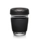 Retiro Borosilicate Glass Tumbler with Silicone Lid, 8oz.