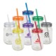 Bootlegger rPET Mason Jar Tumbler w/ Straw, 27oz.