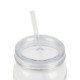 Bootlegger rPET Mason Jar Tumbler w/ Straw, 27oz.