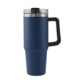 Vancouver Double Wall Vacuum Insulated Stainless Steel Mug w/ Straw, 30oz.