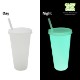 Nite Glow Tumbler w/ Lid & Straw, 26oz.