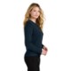 Port Authority® Easy Care Tri-Blend Crewneck Cardigan Ladies' Sweater