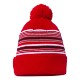 Sportsman™ 12" Striped Pom-Pom Cuffed Beanie