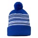 Sportsman™ 12" Striped Pom-Pom Cuffed Beanie