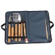 Firepit 5-Piece BBQ Set w/ Cutting Board & Carrying Case