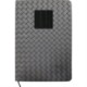 Woven Notebook w/ Metal Accent, 5-1/2" x 8-1/4"