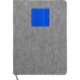 Heathered Recycled Notebook w/ Metal Accent, 5-1/2" x 8-1/4"