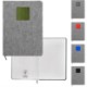 Heathered Recycled Notebook w/ Metal Accent, 5-1/2" x 8-1/4"