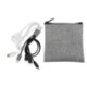 Recycled Pouch, Type C Earbuds & Charging Cable Kit