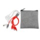 Recycled Pouch, Type C Earbuds & Charging Cable Kit