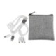 Recycled Pouch, Type C Earbuds & Charging Cable Kit