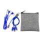 Recycled Pouch, Colorful Type C Earbuds & Charging Cable Kit