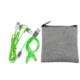 Recycled Pouch, Colorful Type C Earbuds & Charging Cable Kit