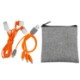 Recycled Pouch, Colorful Type C Earbuds & Charging Cable Kit