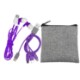 Recycled Pouch, Colorful Type C Earbuds & Charging Cable Kit