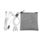 Recycled Pouch, Colorful Type C Earbuds & Charging Cable Kit