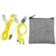 Recycled Pouch, Colorful Type C Earbuds & Charging Cable Kit