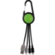 Colorful Dual Input 3-in-1 Carabiner Charging Cable