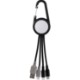 Colorful Dual Input 3-in-1 Carabiner Charging Cable