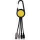 Colorful Dual Input 3-in-1 Carabiner Charging Cable