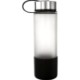 Metal Lanyard Lid Full Color Frosted Glass Grip Bottle, 22oz.