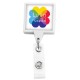 Jumbo Square Badge Reel with Magnetic Back