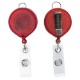 Translucent Large Face Badge Reel with Lanyard Attachment