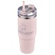 Monza Stainless Steel & Polypropylene Tumbler w/ Straw, 30oz.
