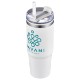 Monza Stainless Steel & Polypropylene Tumbler w/ Straw, 30oz.