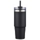 Monza Stainless Steel & Polypropylene Tumbler w/ Straw, 30oz.
