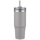 Monza Stainless Steel & Polypropylene Tumbler w/ Straw, 30oz.
