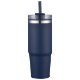 Monza Stainless Steel & Polypropylene Tumbler w/ Straw, 30oz.